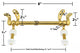 Polished Brass Toilet Seat Hinge Replacement Hinge