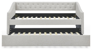 Gewnee Twin Size Daybed With Twin Size Trundle Upholstered Tufted Sofa Bed