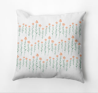 Periwinkle Stripe Outdoor Pillow, Orange, 20"x20"