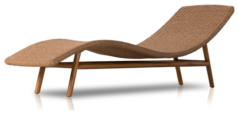 Portia Outdoor Chaise Lounge-Natural