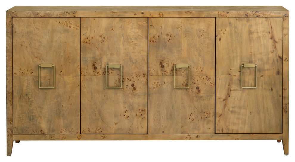 Richmond Mappa Burl Four Door Media Credenza Sideboard