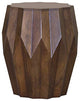 22" Deep Brown And Dark Brown Solid Wood End Table