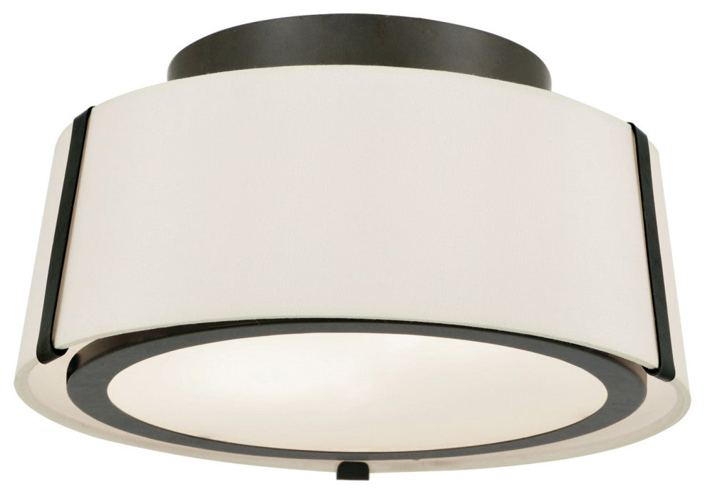Crystorama Lighting Group FUL-903 Fulton 2 Light 12"W Semi-Flush - Black