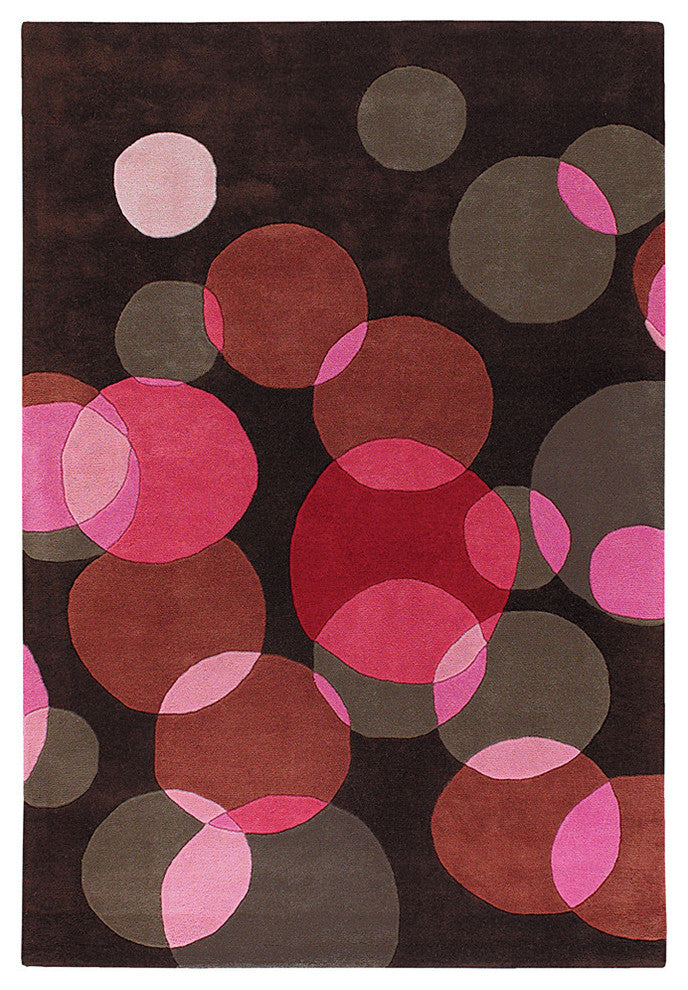 Avalisa Contemporary Area Rug, Pink, 5'x7'6" Rectangle