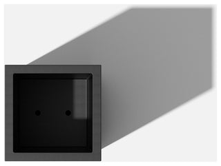 Veradek Block Series Pedestal Planter, Black, Short