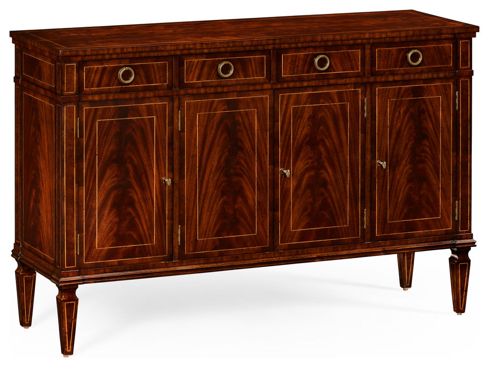 Regency Style Mahogany Sideboard With Four Doors