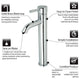 Luxier BSH03-T Single Hole Vessel Bathroom Faucet with Drain, Chrome