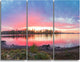 "Beautiful Fall Sunrise Over River" Metal Wall Art, 3 Panels, 36"x28"