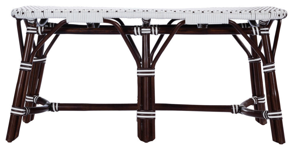Butler Marcella Dark Brown Rattan Bench