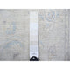 Gray Goose Washed Out Peshawar Wool Hand Knotted Oriental Rug, 2'6"x12'2"