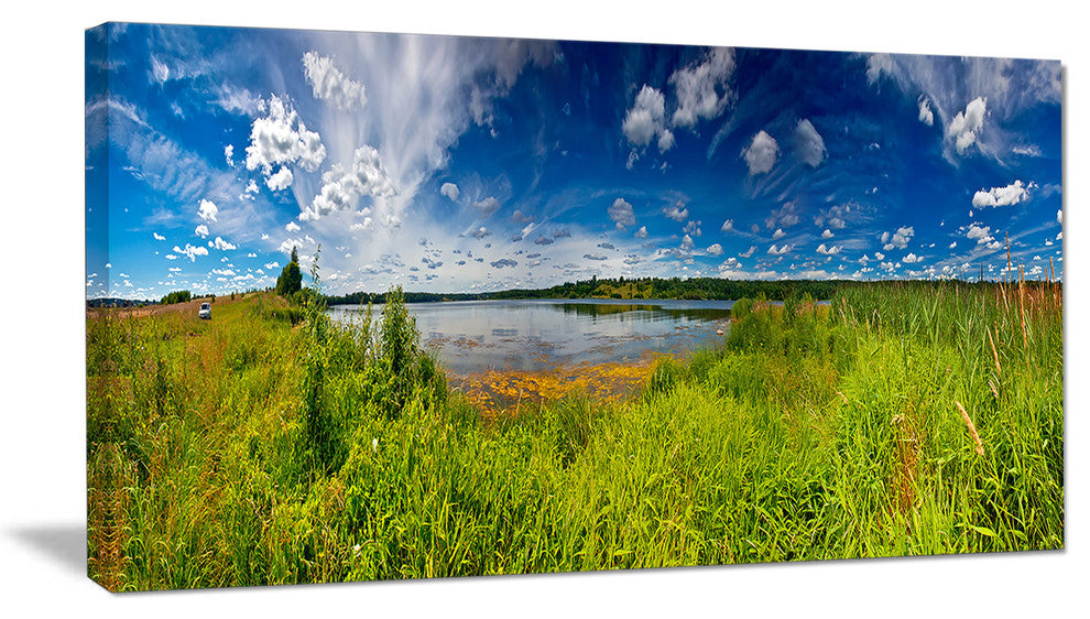 Ideal Summer Meadow Panorama, Landscape Canvas Art Print, 40x20