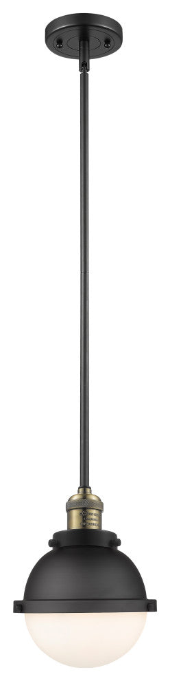 Innovations 201S-BAB-HFS-61-BK-LED Hampden 1 Light Mini Pendant, Matte Black