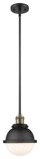 Innovations 201S-BAB-HFS-61-BK-LED Hampden 1 Light Mini Pendant, Matte Black