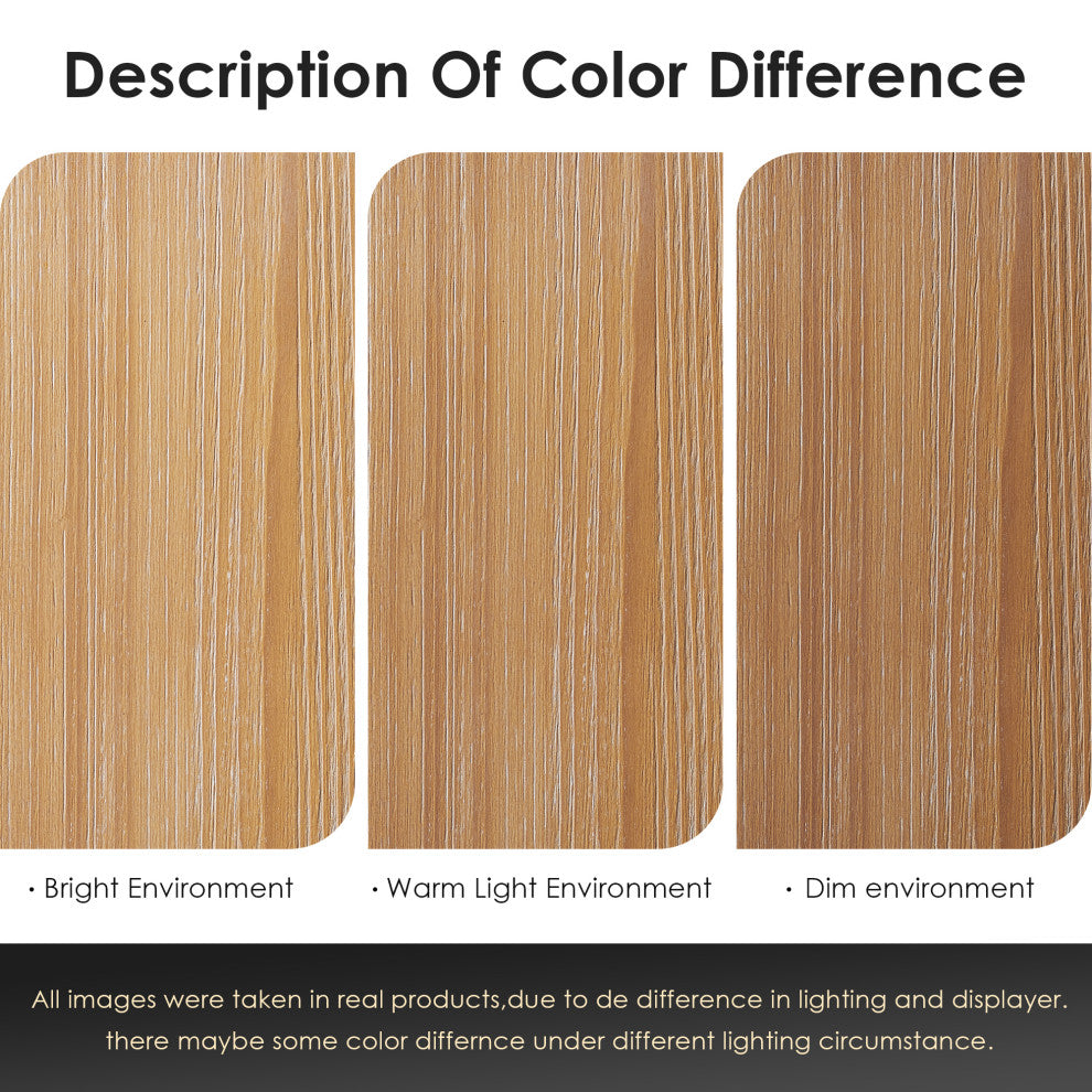 Cicero Vanity, Grain White Engineered Stone Countertop, Light Brown, 36", No Mirror