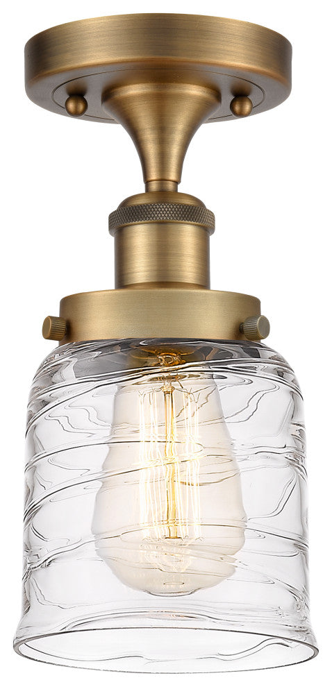 Innovations 916-1C-BB-G513-LED 1-Light Semi-Flush Mount, Brushed Brass
