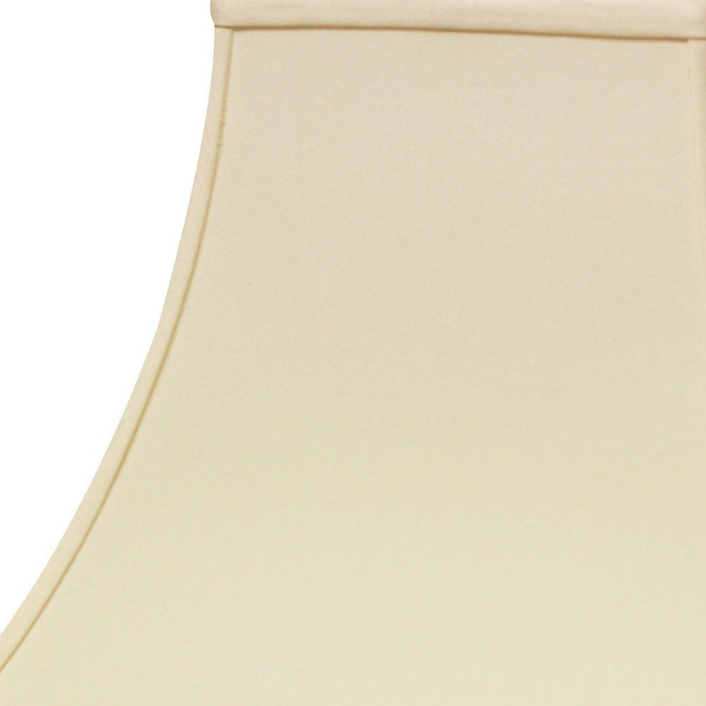 14" Ivory Premium Square Bell Slanted No Slub Lampshade