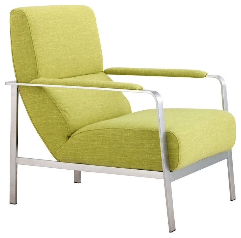 Zuo Modern Jonkoping Arm Chair, Lime, 500346