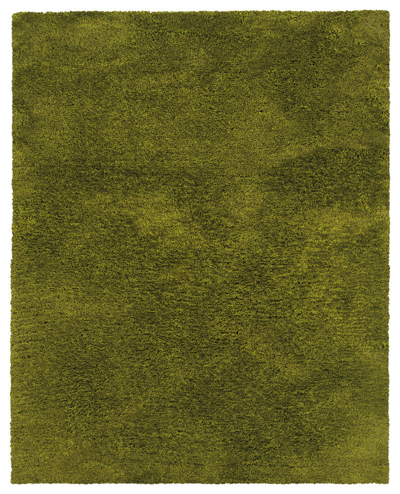 Milan Shag Shag Green and Green Rug, 5'x7'