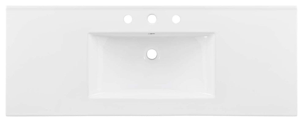 Chaucer 48" Single Sink Bathroom Vanity - Black White