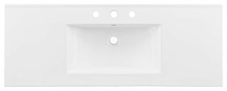 Chaucer 48" Single Sink Bathroom Vanity - Black White