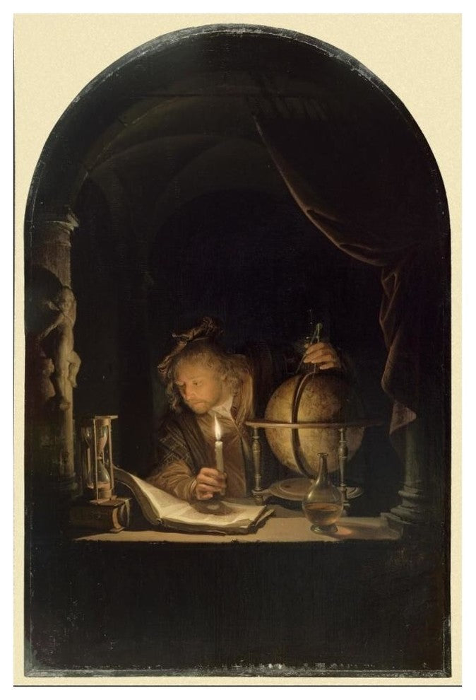 "Astronomer by Candlelight, late 1650s" Paper Print by Gerrit Dou, 42"x62"