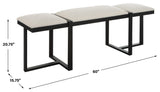 Uttermost Triple Cloud Modern Upholstered Bench