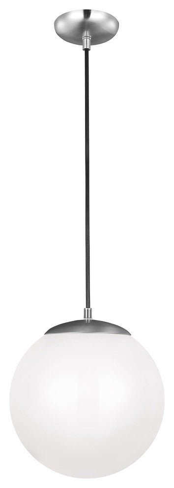 Generation Lighting Lighting 1-Light Pendant, Satin Aluminum