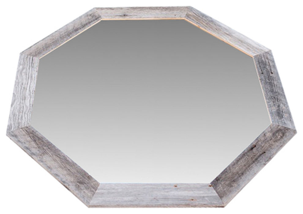 Octagon Barnwood Mirror 36"