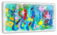 Hand drawn Multi color Floral Pattern, Large Abstract Canvas Wall Art, 32"x16"