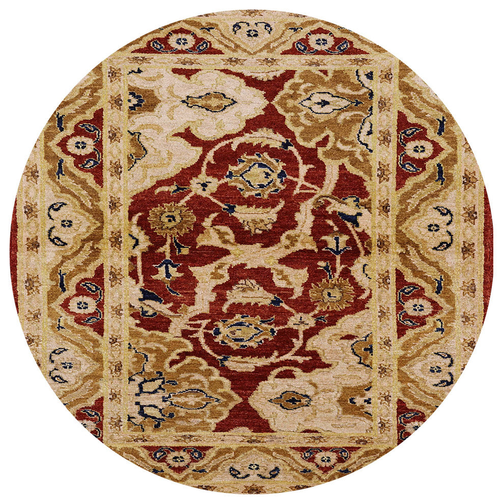 Ahgly Company Indoor Round Mid-Century Modern Area Rugs, 8' Round