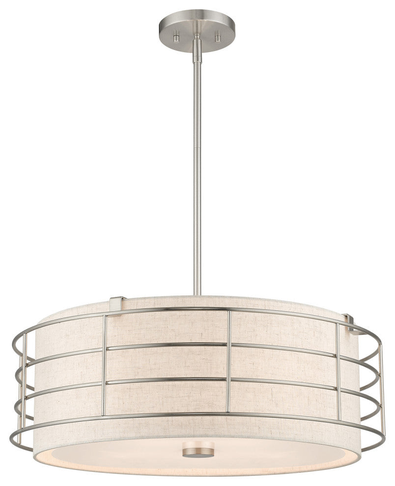 Blanchard 5-Light Brushed Nickel Pendant Chandelier