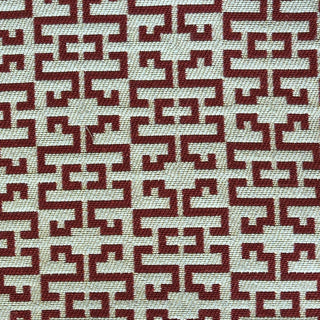 Viva Red Link Red and Beige Luxury Throw Pillow, 20"x20"