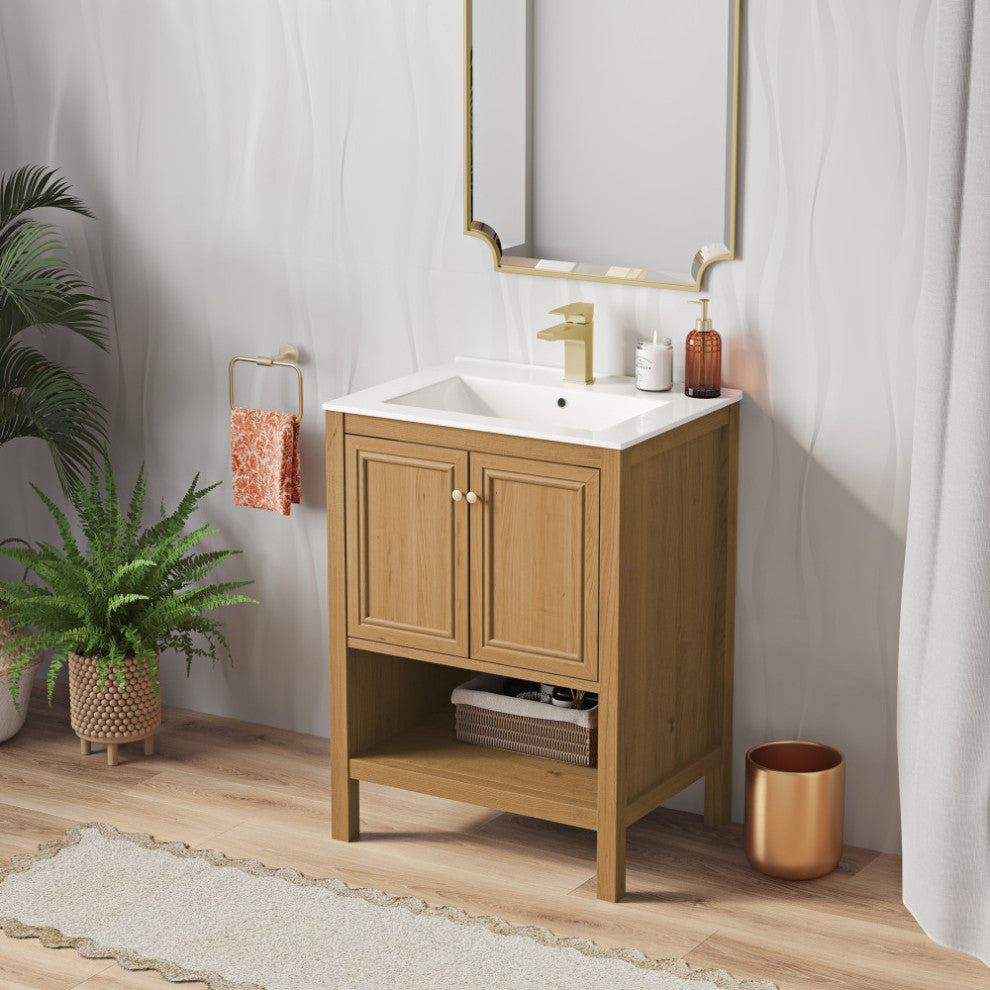 Chateau 24" Bathroom Vanity, Natural Oak
