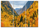 "Yellow Autumn Foliage Over Hills" Metal Wall Art, 3 Panels, 36"x28"