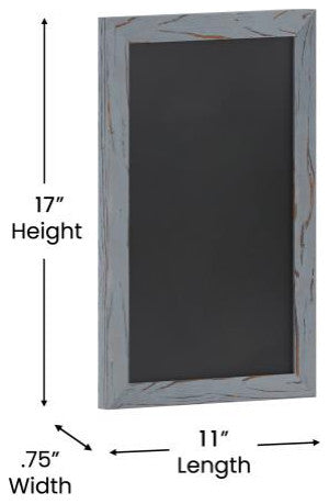 Canterbury Wall Mount Magnetic Chalkboard Sign Set-11" x 17", Grey, 11" X 17"