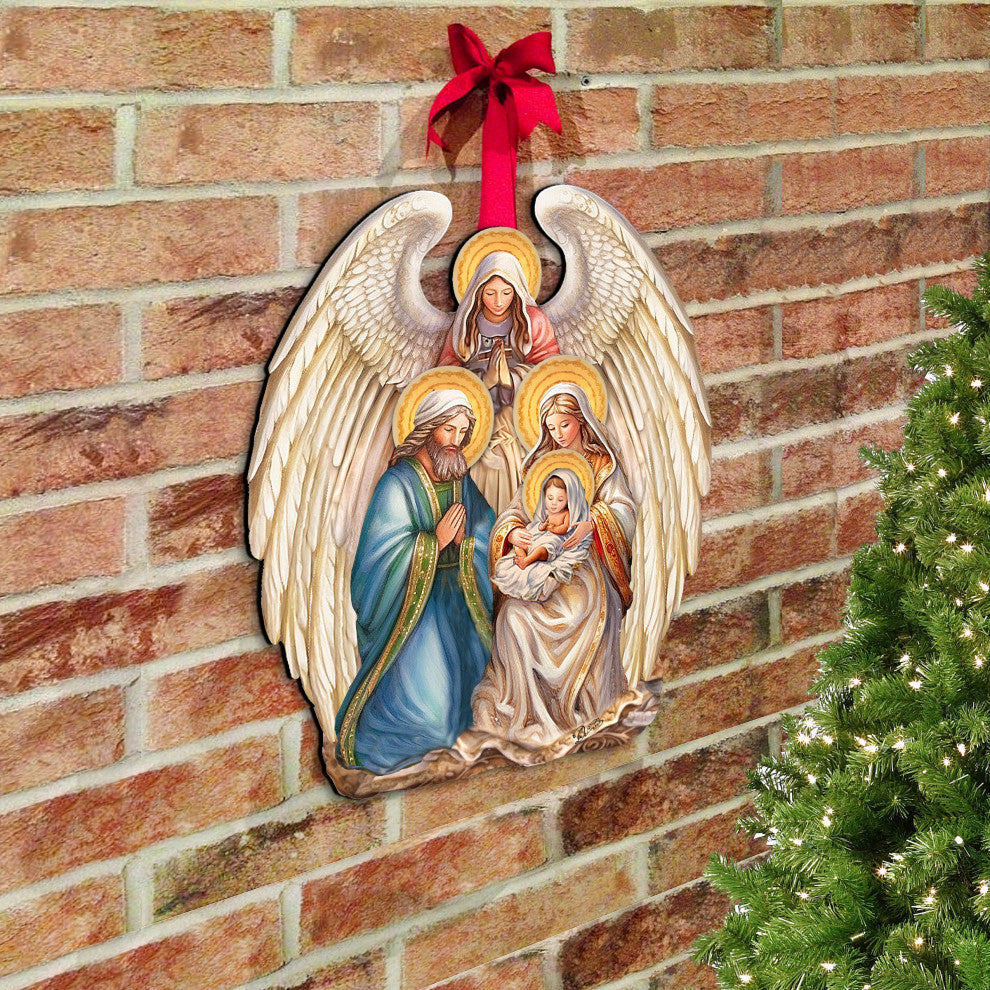 Nativity With Angel Holiday Door Decor Christmas Decor