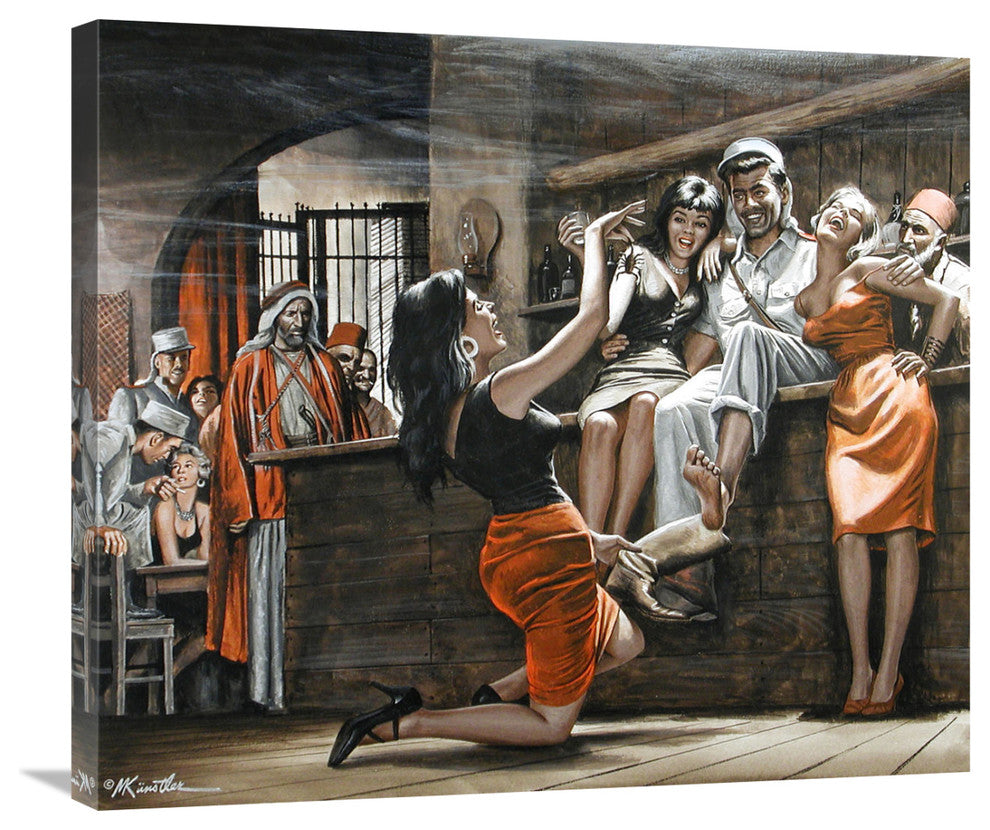 "The Scorpion Sting" Stretched Canvas Giclee by Mort Kunstler, 30x26"