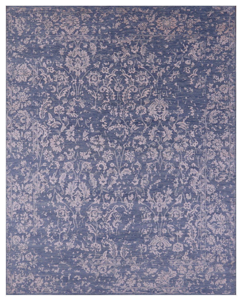 8' 2" X 10' 3" Wool & Silk Handmade Persian Rug - Q15766