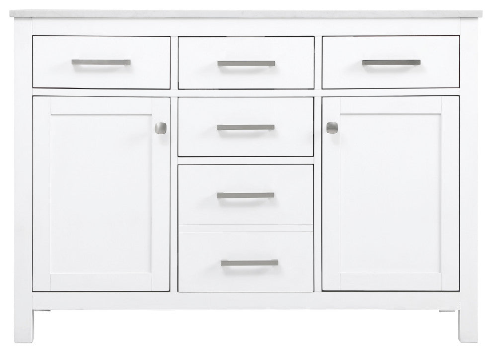 48" Single Bathroom Vanity, White