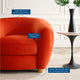 Armchair Accent Chair, Velvet, Orange, Modern, Living Lounge Hotel Hospitality