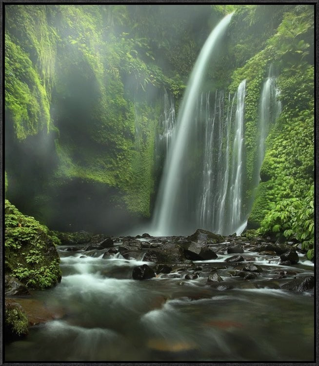 "Tiu Kelep" Framed Canvas Giclee by Adhi Prayoga, 27x31"