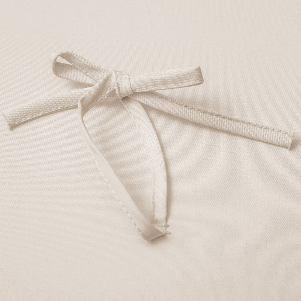 Ursula Outdoor Acacia Wood Chaise Lounge and Cushion Set, Set of 2, Cream