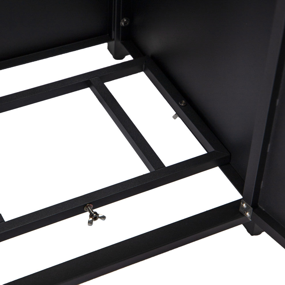 LeisureMod Walbrooke Patio Square Tank Holder, Black