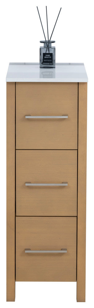 Vanity Art Freestanding Bathroom Storage Cabinet with Ceramic Top