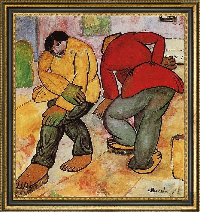 Kazimir Malevich Floor Polishers - 20" x 20" Framed Premium Canvas Print