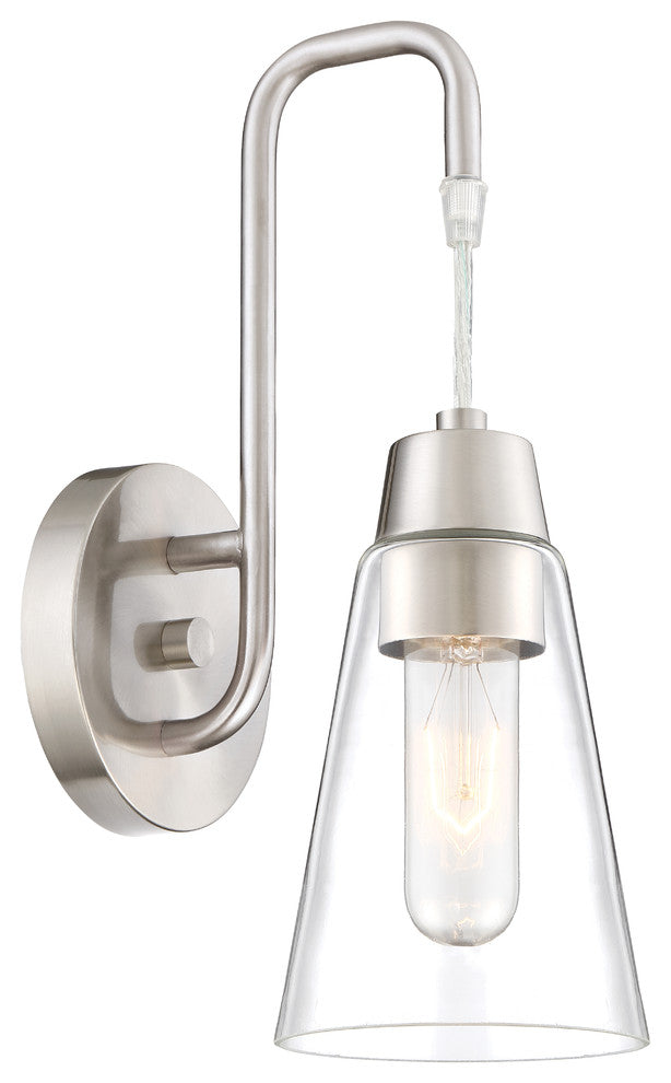 Echo Wall Sconce, Satin Platinum