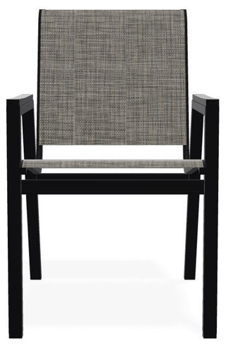 Bazza Sling Stackable Outdoor Dining Chair, Storm/Black