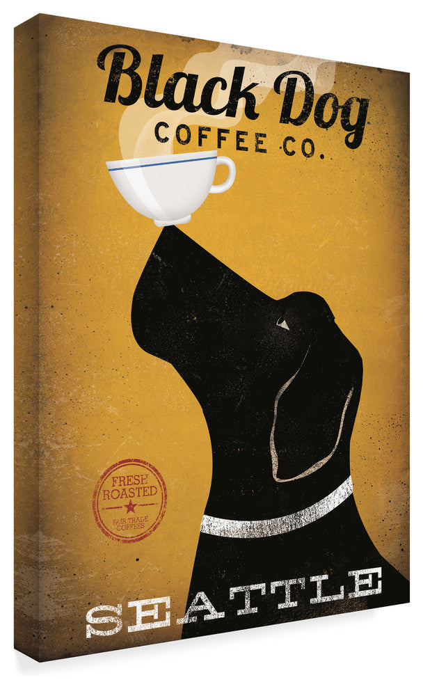Ryan Fowler 'Black Dog Coffee Co Seattle' Canvas Art