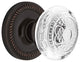 Rope Rosette Single Dummy Crystal Egg and Dart Knob, Timeless Bronze, ROPCED