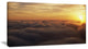 "Yellow Sunrise Above Clouds" Extra Large Wall Art Landscape, 32"x16"